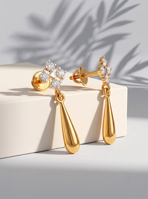 Twinkle Petal Gold Earrings
