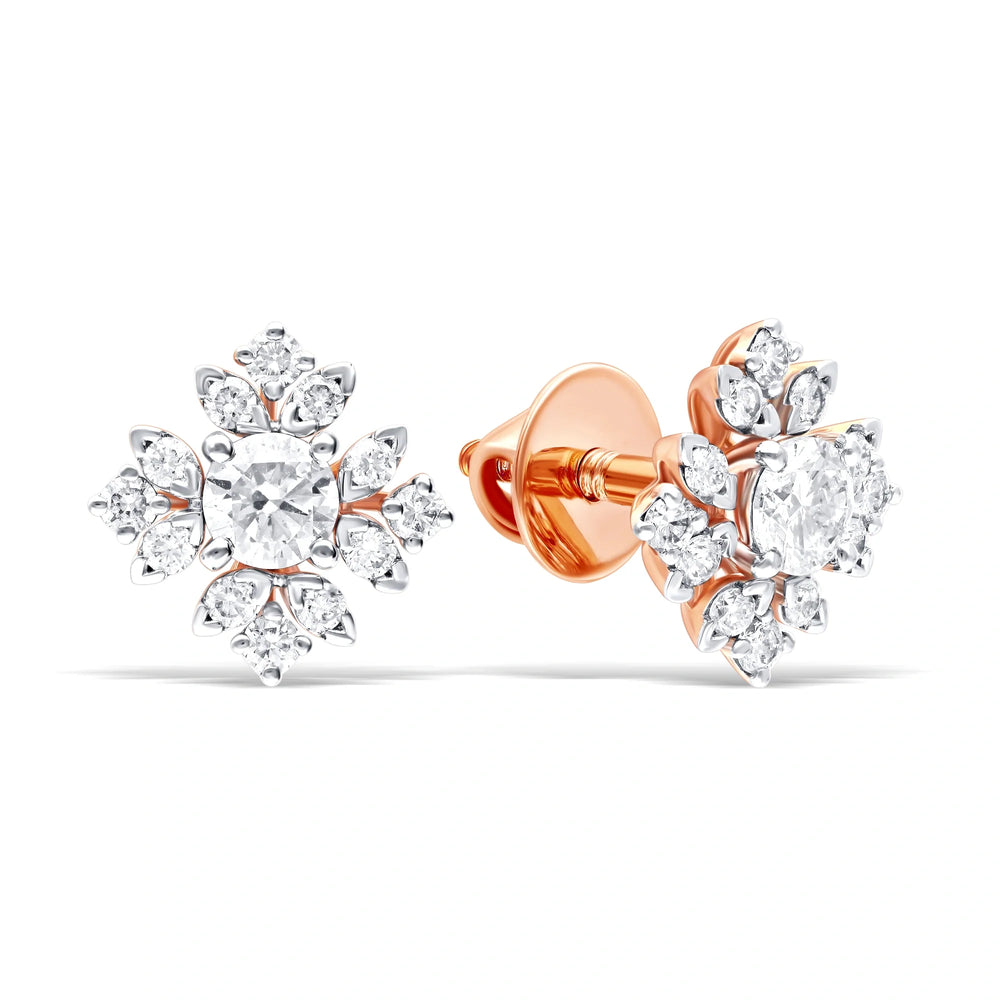 Elegant Lab-Grown Diamond Starburst Earrings