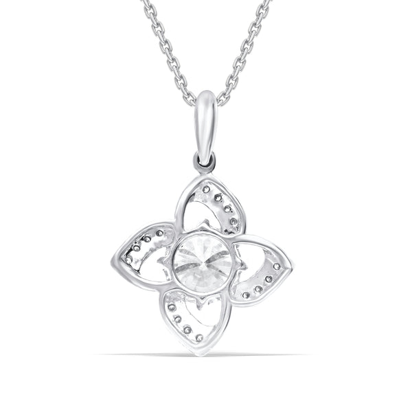 Beautiful Lab-Grown Diamond Floral Pendant