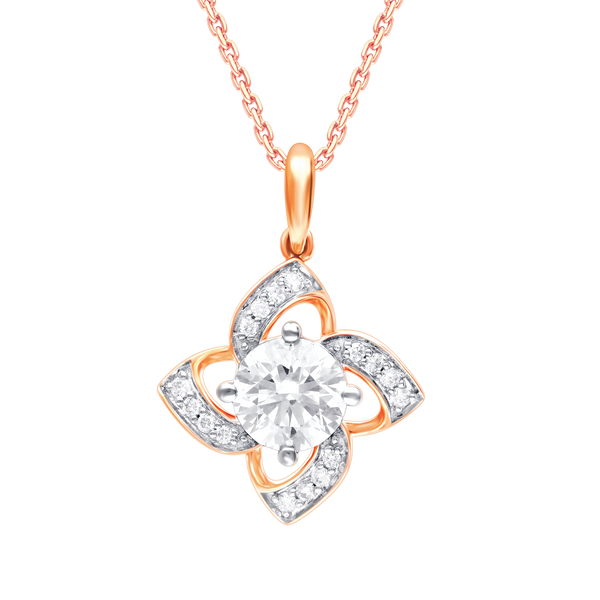 Beautiful Lab-Grown Diamond Floral Pendant