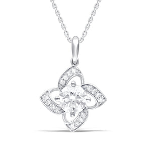 Beautiful Lab-Grown Diamond Floral Pendant