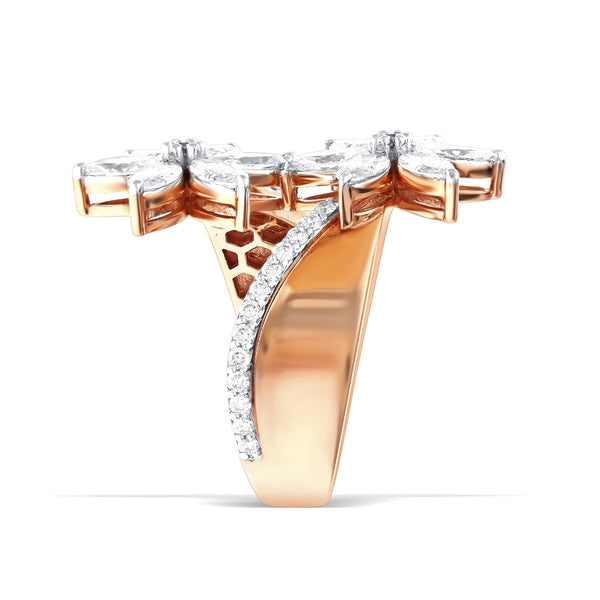 Stunning Lab-Grown Diamond Floral Ring