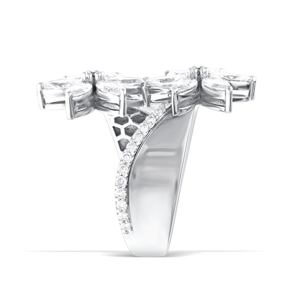 Stunning Lab-Grown Diamond Floral Ring