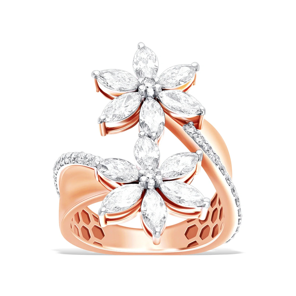Stunning Lab-Grown Diamond Floral Ring