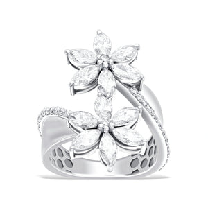 Stunning Lab-Grown Diamond Floral Ring