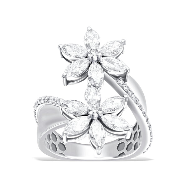 Stunning Lab-Grown Diamond Floral Ring