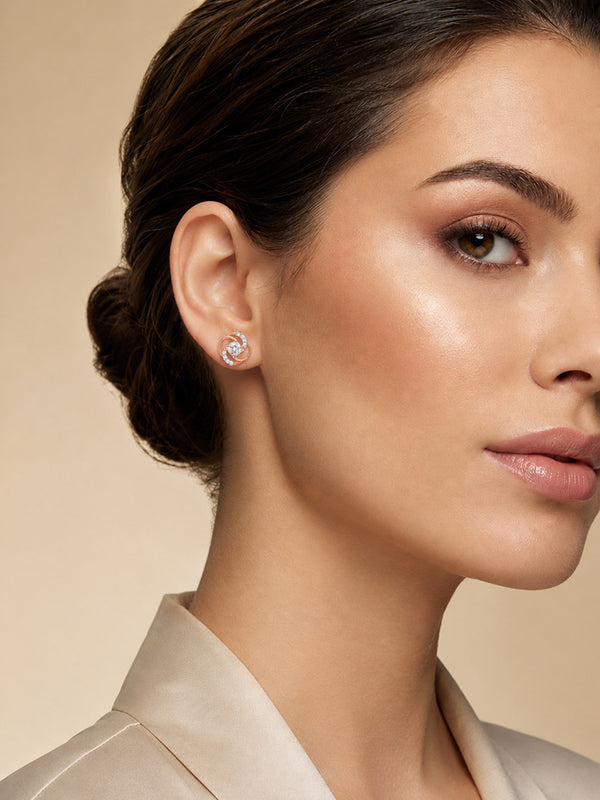 Petal Twist Diamond Earrings