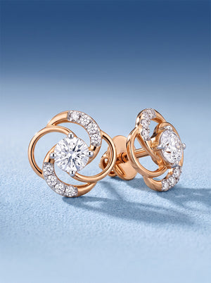 Petal Twist Diamond Earrings