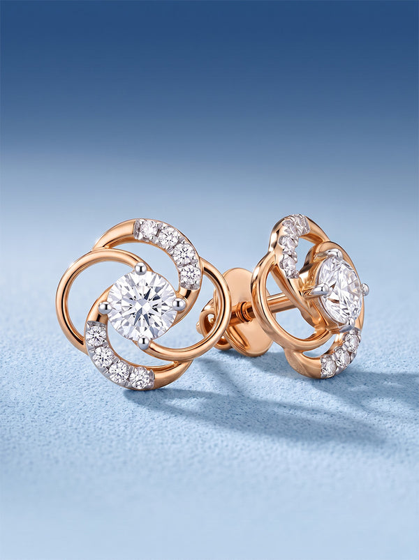 Petal Twist Diamond Earrings