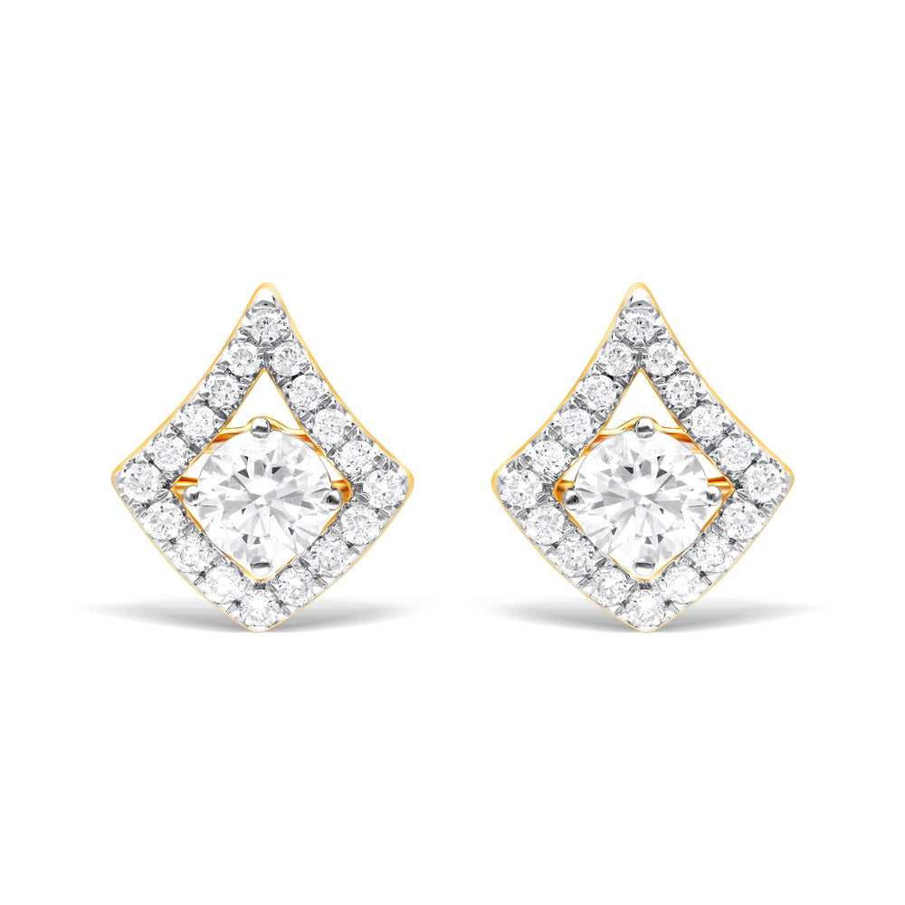 Elegant Lab-Grown Diamond Triangle Earrings