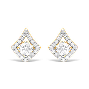 Elegant Lab-Grown Diamond Triangle Earrings