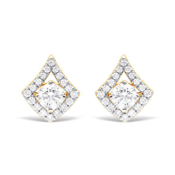 Elegant Lab-Grown Diamond Triangle Earrings