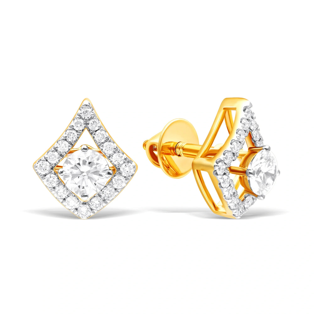 Elegant Lab-Grown Diamond Triangle Earrings