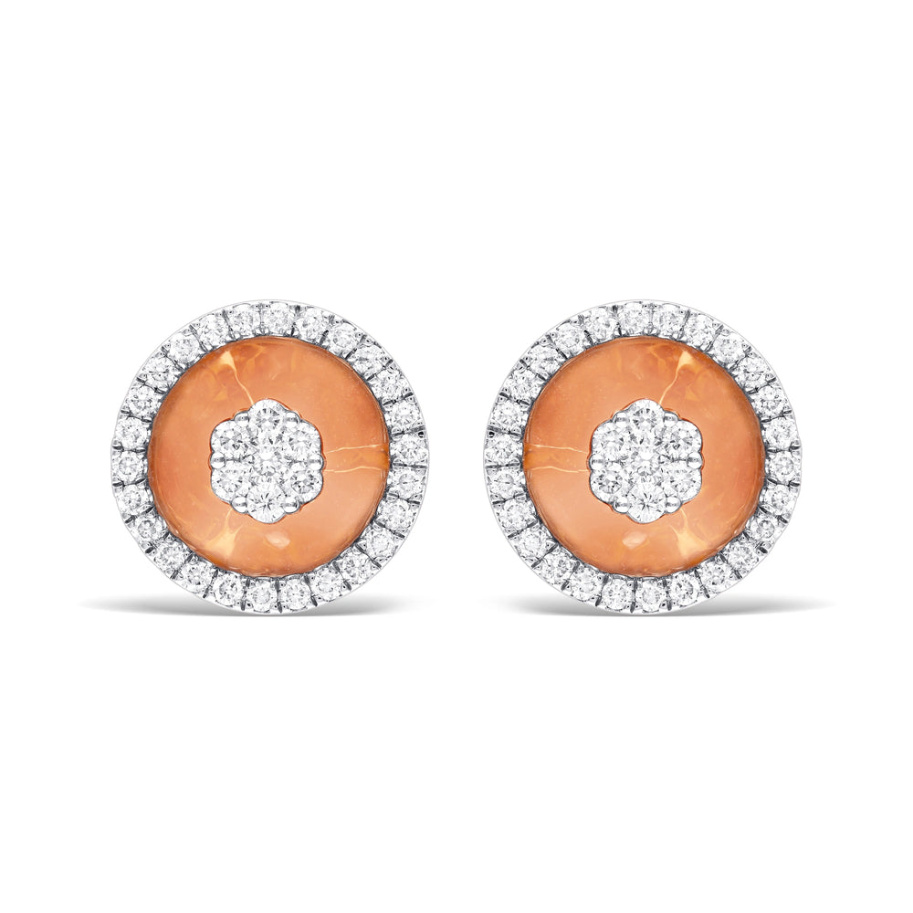 Elegant Lab-Grown Diamond Floral Earrings
