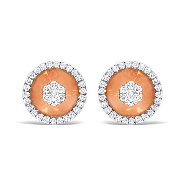 Elegant Lab-Grown Diamond Floral Earrings