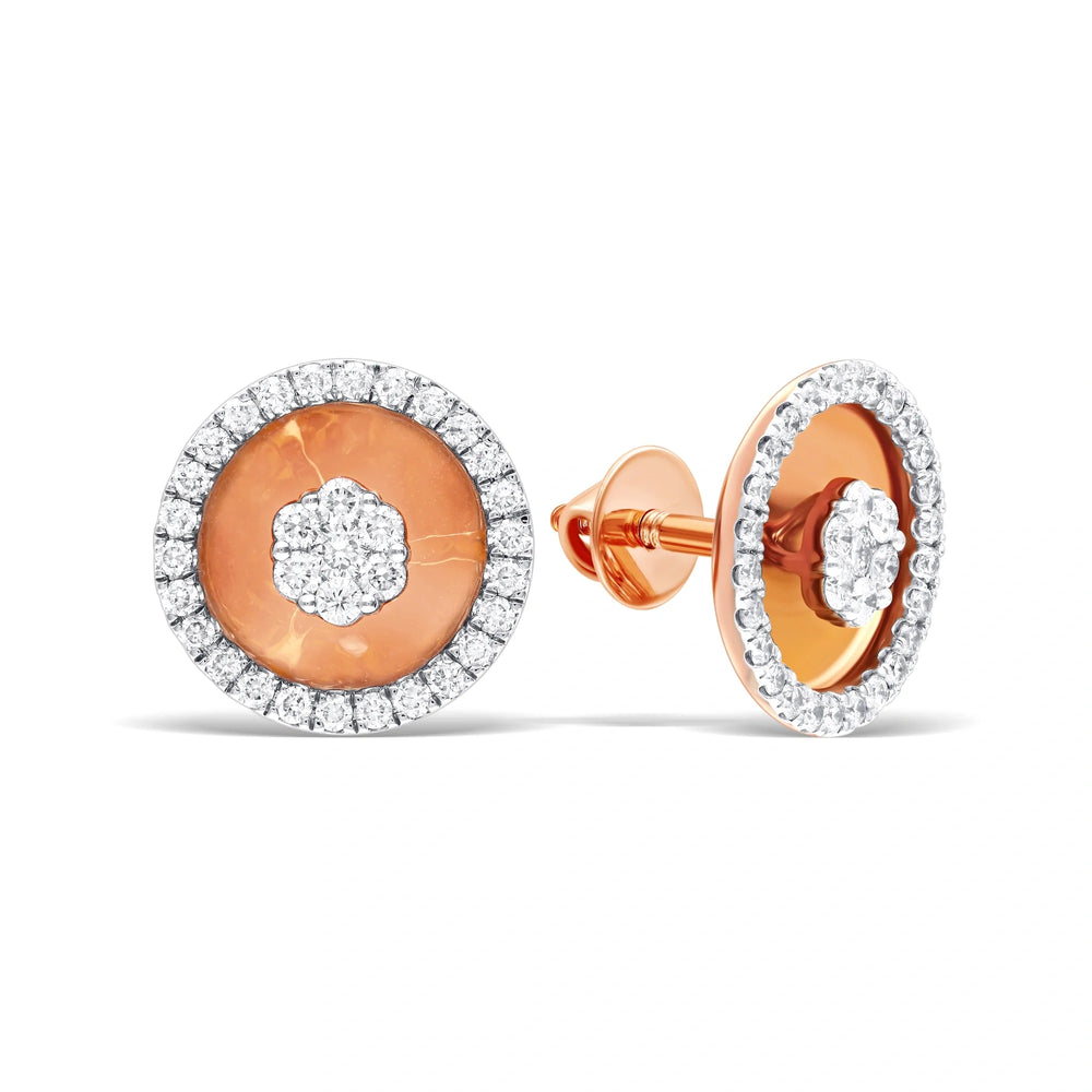 Elegant Lab-Grown Diamond Floral Earrings