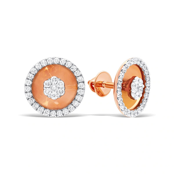 Elegant Lab-Grown Diamond Floral Earrings