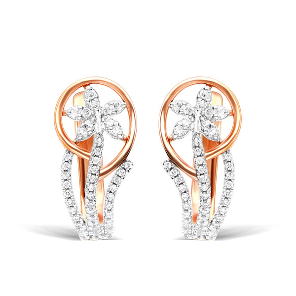 Delicate Floral Hoop Earrings