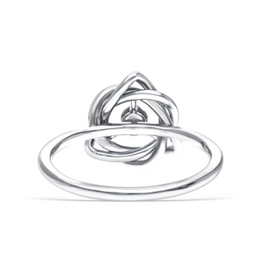 Elegant Lab-Grown Diamond Tri-Color Knot Ring