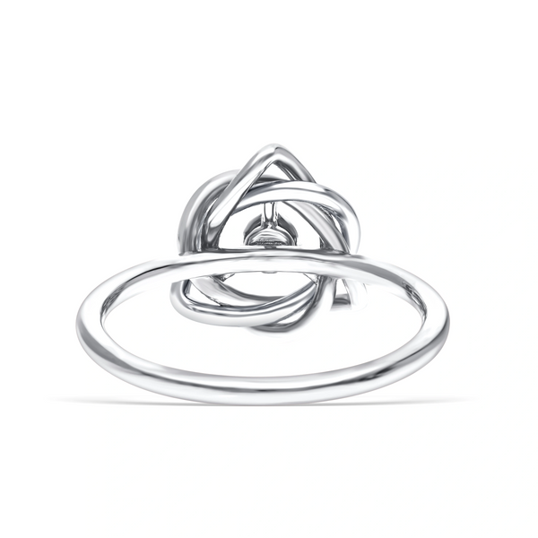 Elegant Lab-Grown Diamond Tri-Color Knot Ring
