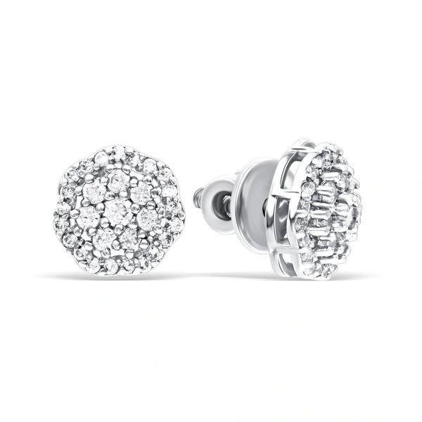 Radiant Cluster Stud Earrings