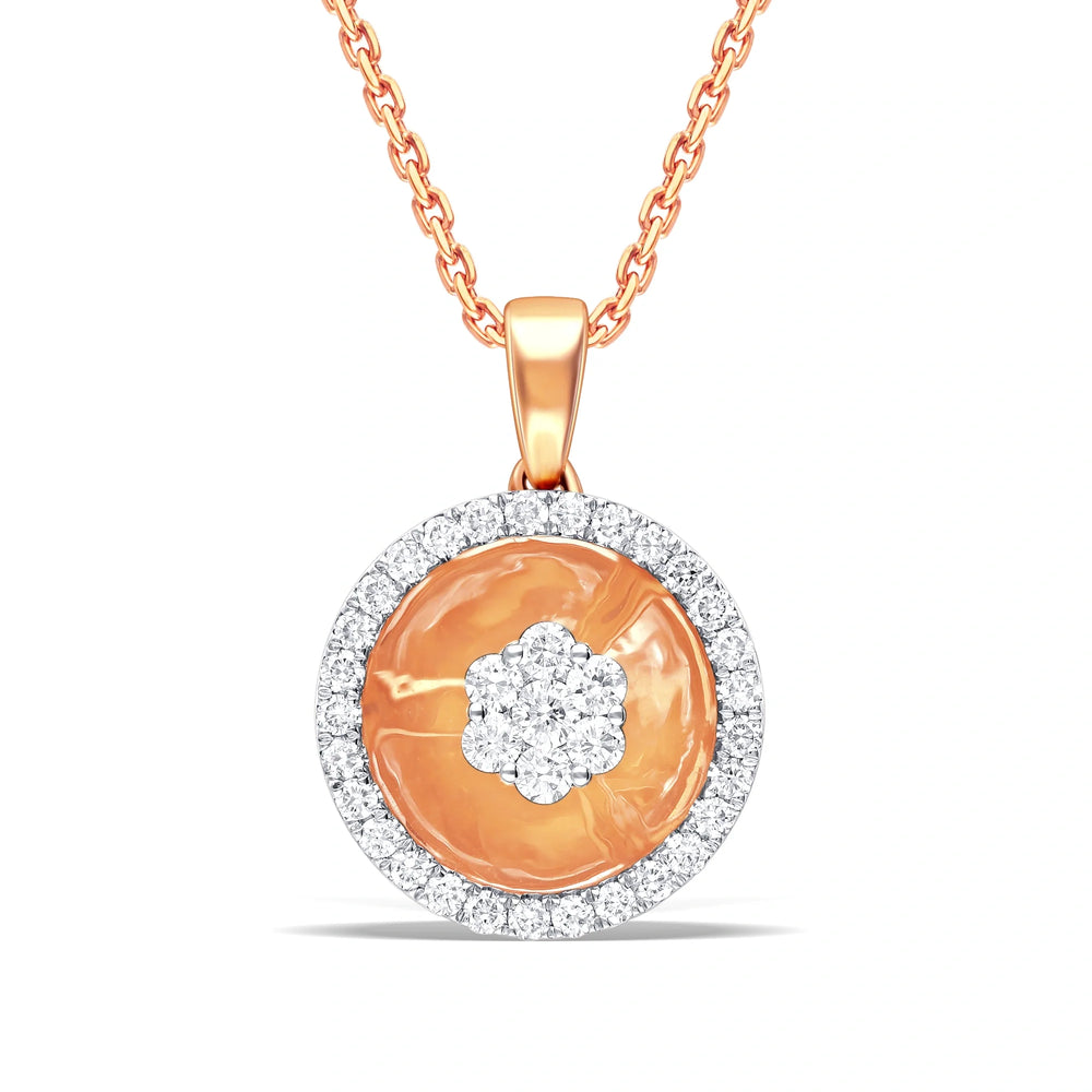 Elegant Lab-Grown Diamond Floral Pendant
