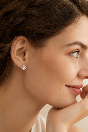 Elegant Lab-Grown Diamond Starburst Earrings