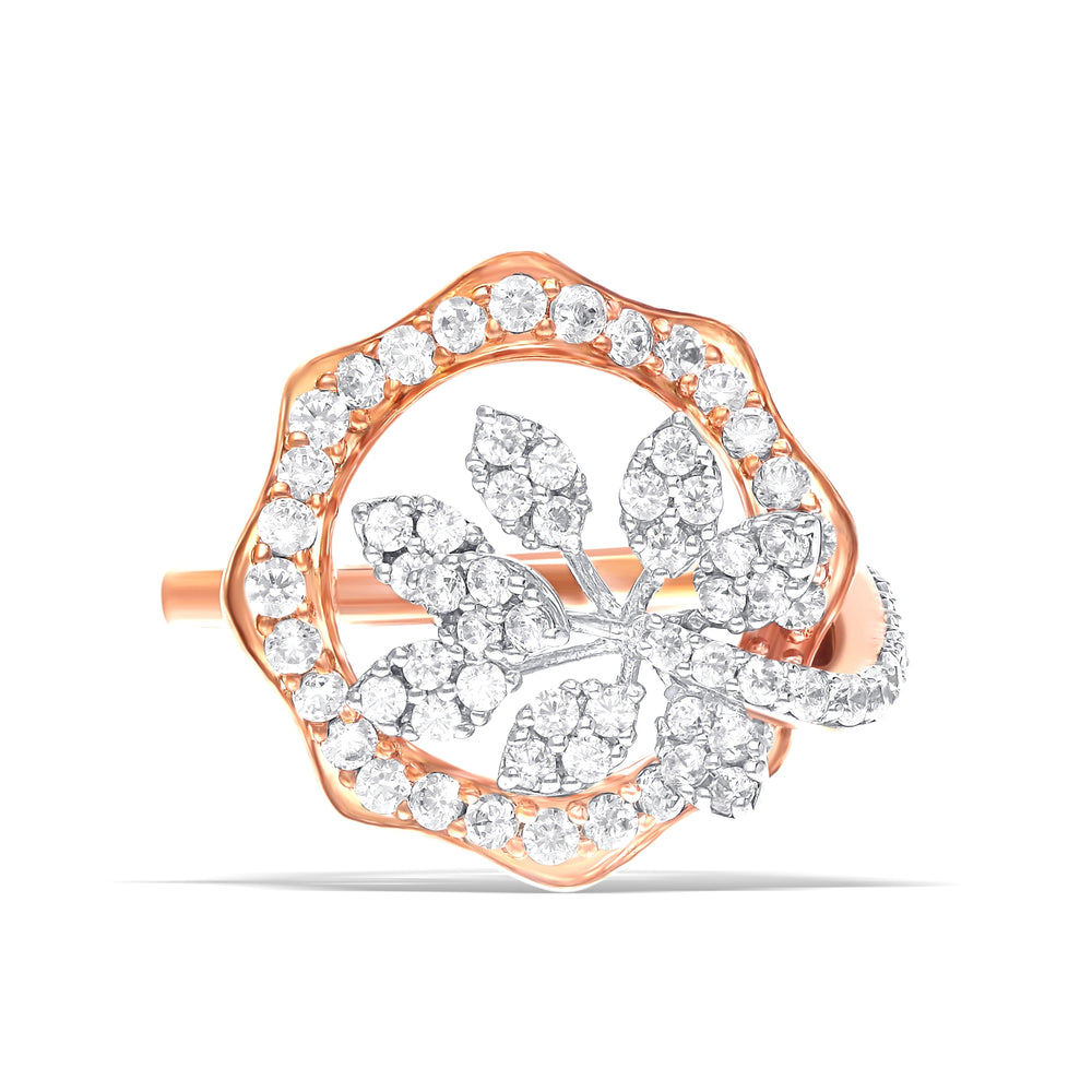 Blush Bloom silver ring