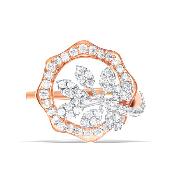 Blush Bloom silver ring