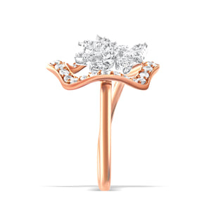 Blush Bloom silver ring