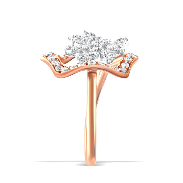 Blush Bloom silver ring