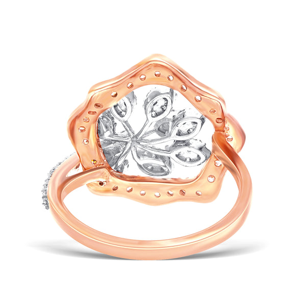 Blush Bloom silver ring