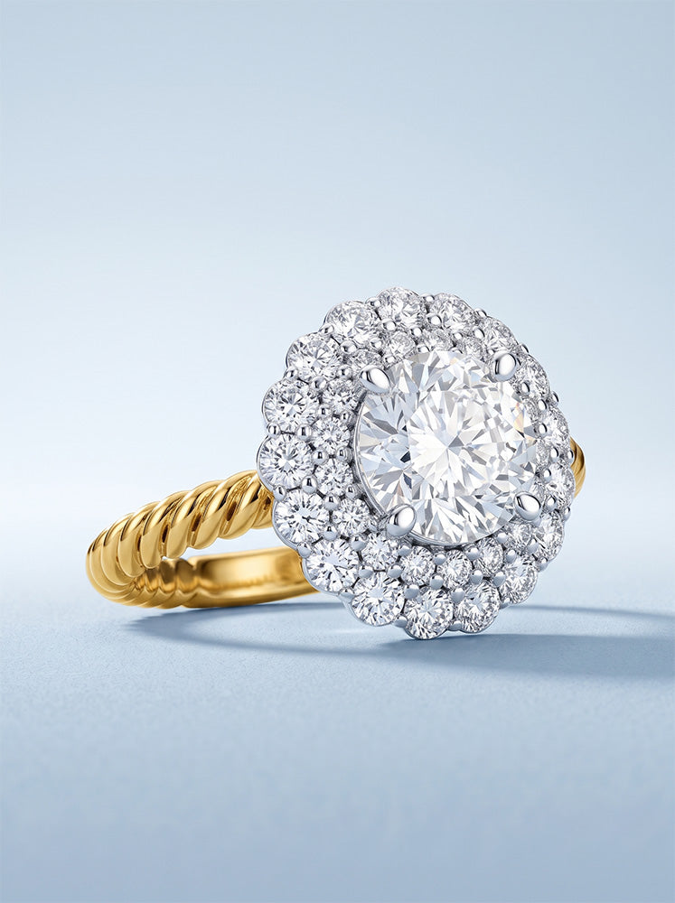 Stunning Lab-Grown Diamond Halo Ring
