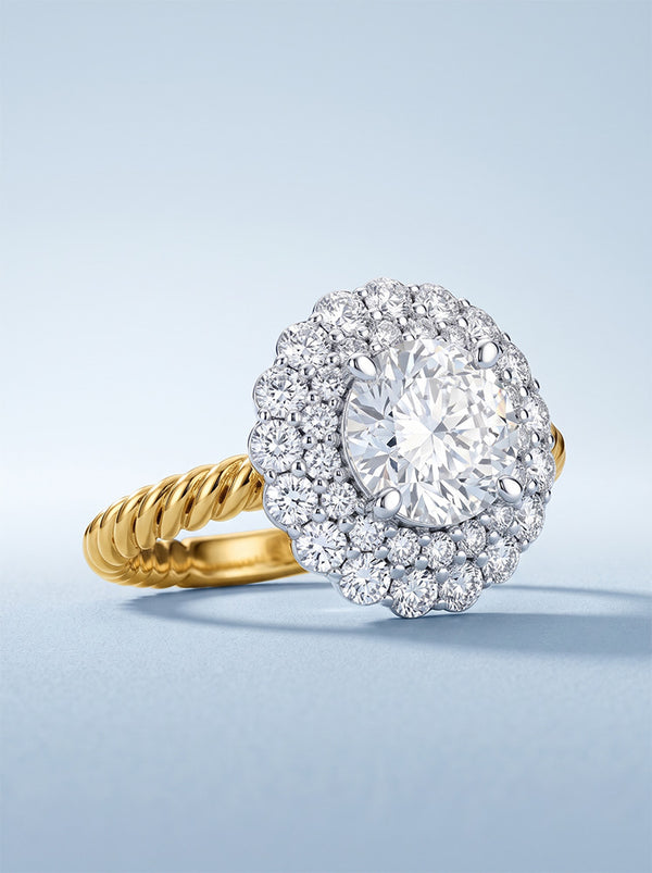 Stunning Lab-Grown Diamond Halo Ring