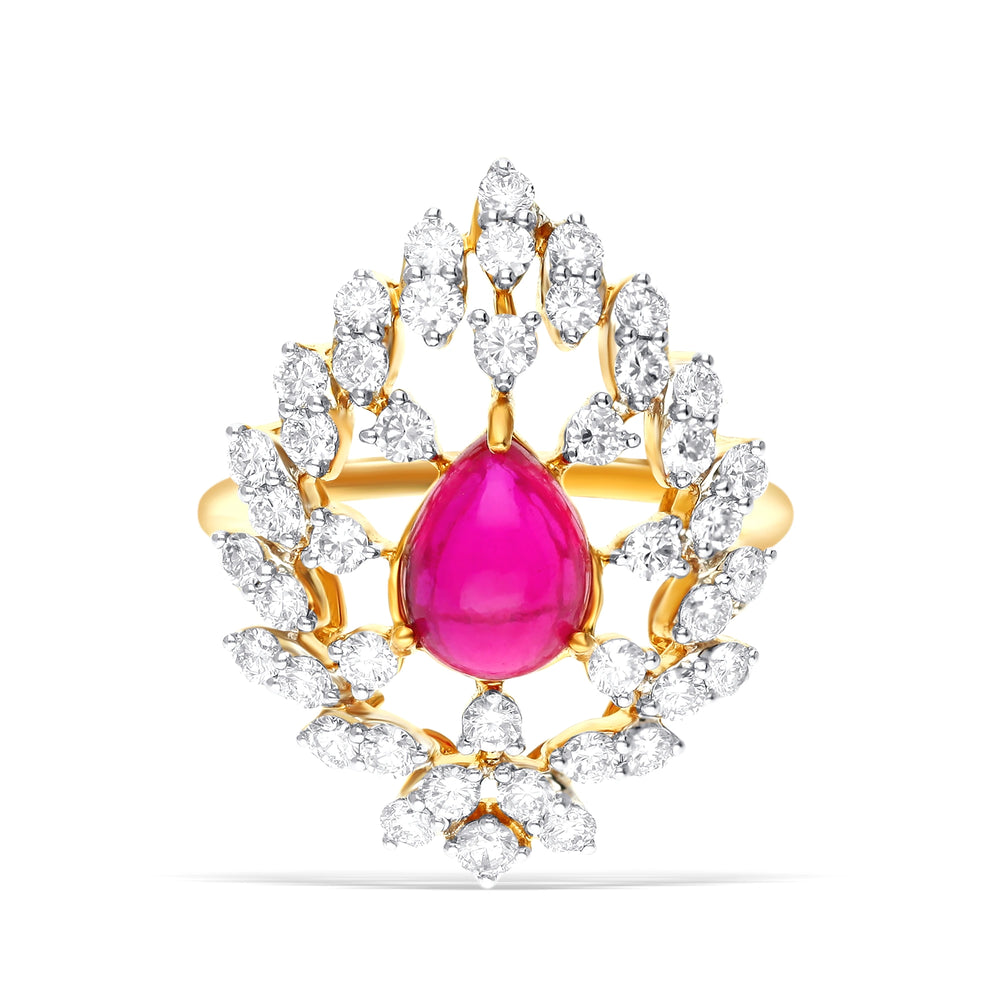 Elegant Pink Diamond Lab-Grown Gold Ring