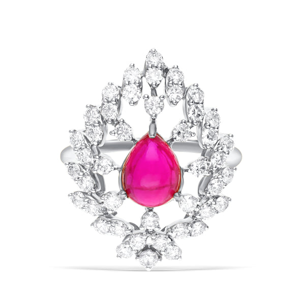 Elegant Pink Diamond Lab-Grown Gold Ring