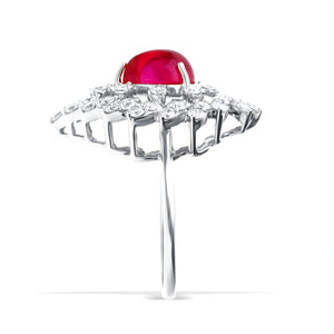 Elegant Pink Diamond Lab-Grown Gold Ring