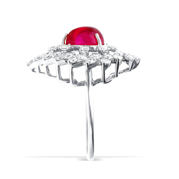 Elegant Pink Diamond Lab-Grown Gold Ring