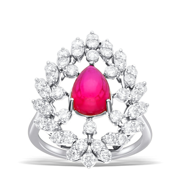 Elegant Pink Diamond Lab-Grown Gold Ring