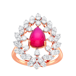 Elegant Pink Diamond Lab-Grown Gold Ring