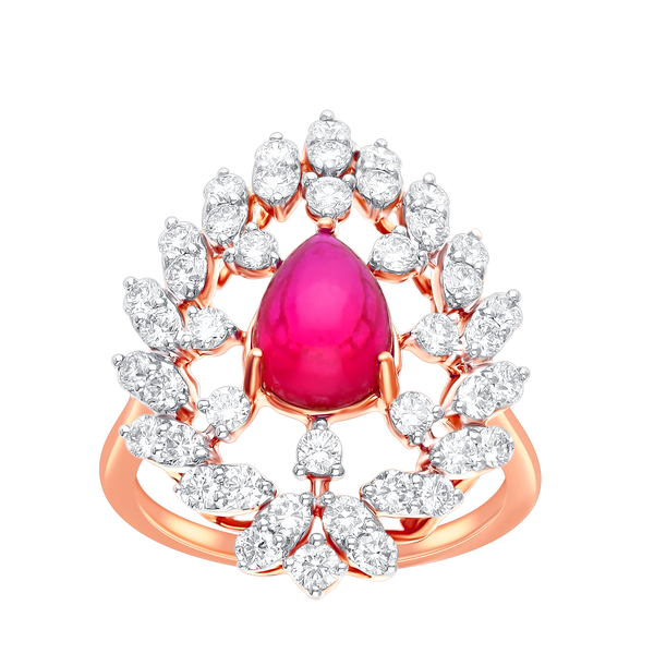Elegant Pink Diamond Lab-Grown Gold Ring