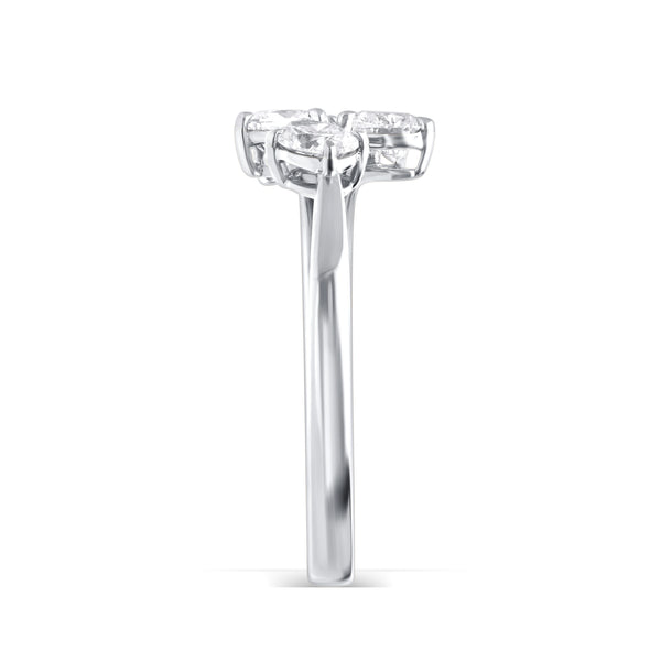 Golden Heart & Princess Lab Diamond Ring