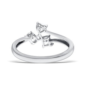 Golden Heart & Princess Lab Diamond Ring