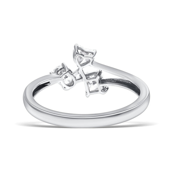 Golden Heart & Princess Lab Diamond Ring