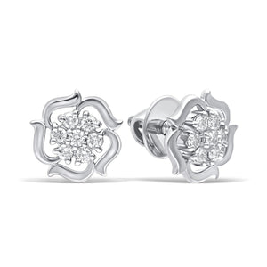 Elegant Lab-Grown Diamond Gold Stud Earrings