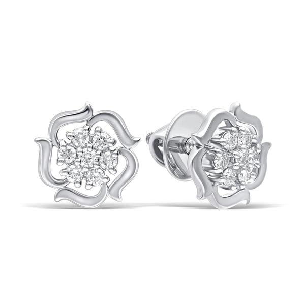 Elegant Lab-Grown Diamond Gold Stud Earrings