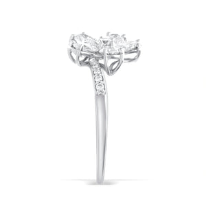 Luxurious Lab-Grown Diamond Rose Gold Floral Ring