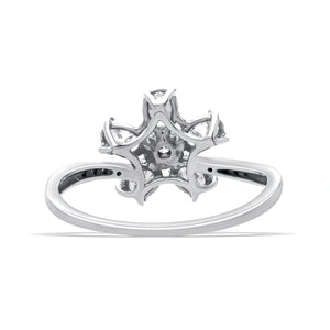 Luxurious Lab-Grown Diamond Rose Gold Floral Ring