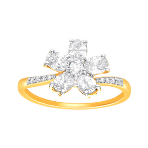 Luxurious Lab-Grown Diamond Rose Gold Floral Ring