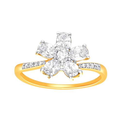 Luxurious Lab-Grown Diamond Rose Gold Floral Ring
